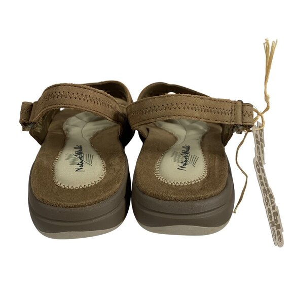 Nature Walk By Earth Erin 7M Womens Brown Leather Upper Sandals Adjustable Strap - Picture 7 of 12